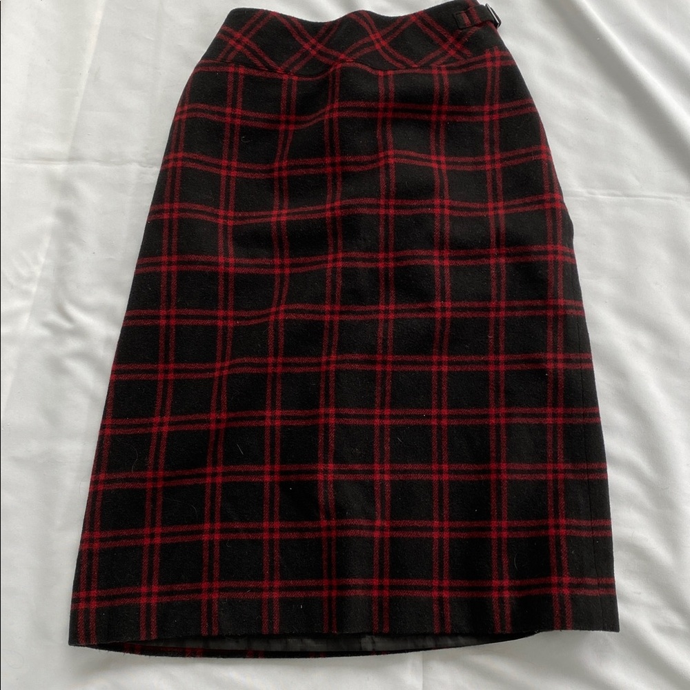 Coldwater Creek Plaid Skirt Size PL Vintage